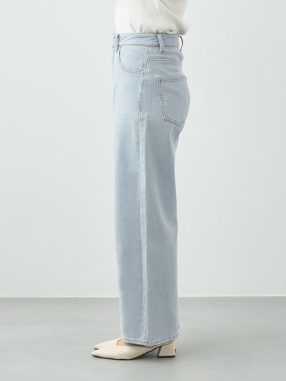 ウォームセミワイドストレートデニム-short & regular　[通常]