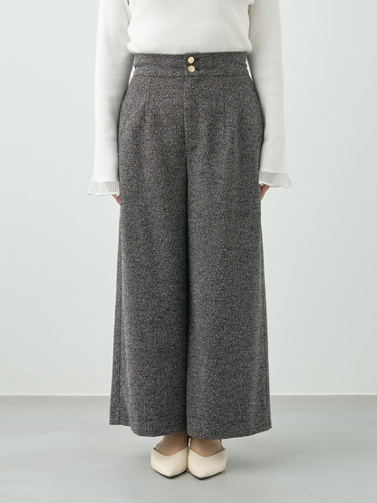 ※こちらが実物のカラーに一番お色味が近くなっております。（ブラックミックス）<br>143cm | B:73 W:60 H:81 股下:65  | short-XS着用 (ヒールの高さ: 3.5cm)