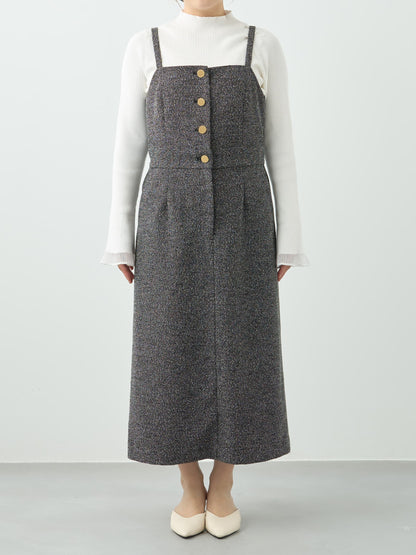 ※こちらが実物のカラーに一番お色味が近くなっております。（ブラックミックス）<br>143cm | B:73 W:60 H:81 股下:65  | short着用 (ヒールの高さ:3.5cm)