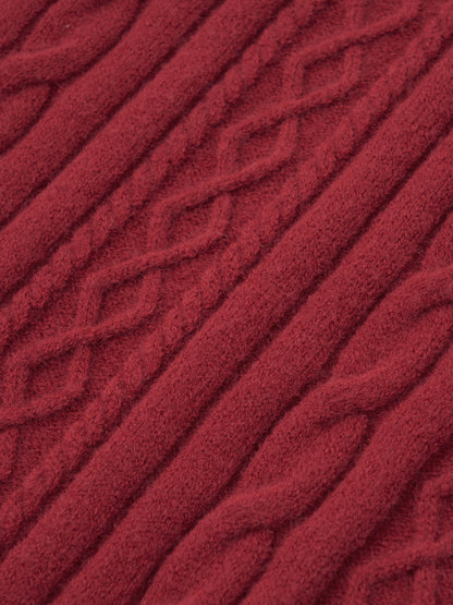 ケーブルミックスニットワンピース-short & regular　[通常]