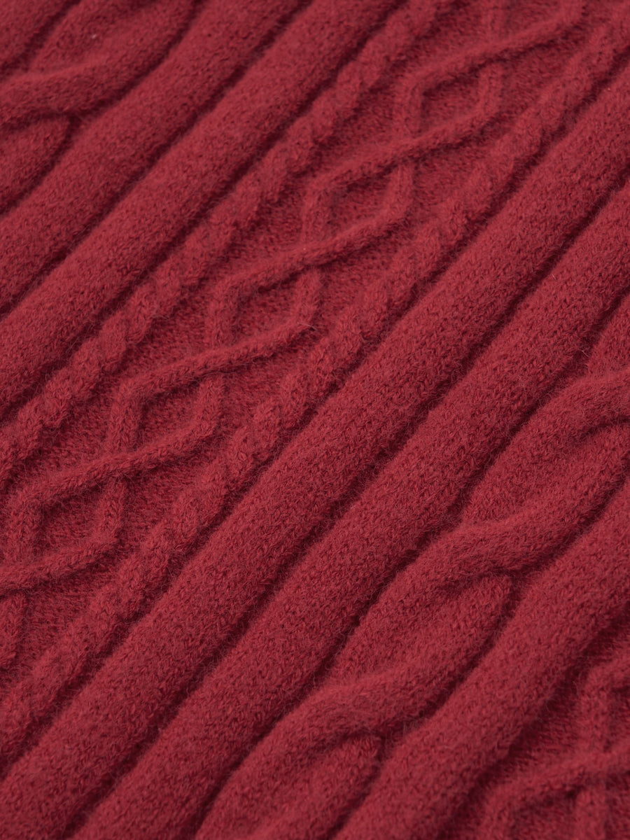 ケーブルミックスニットワンピース-short & regular　[通常]