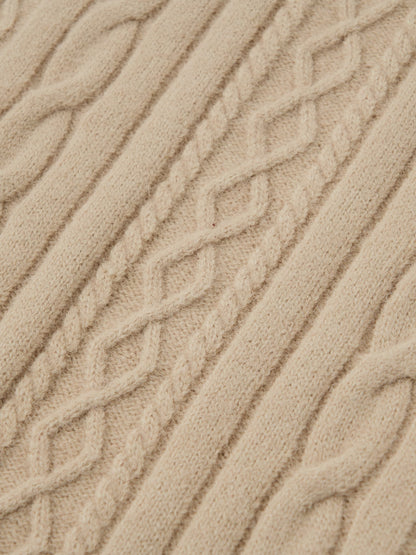 ケーブルミックスニットワンピース-short & regular　[通常]