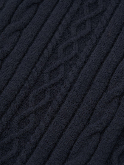 ケーブルミックスニットワンピース-short & regular　[通常]