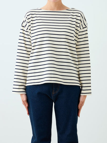 ※こちらが実物のカラーに一番お色味が近くなっております（アイボリー×ネイビー）<br>149cm | B:77 W:60 H:83 股下:68.5 | ワンサイズ着用