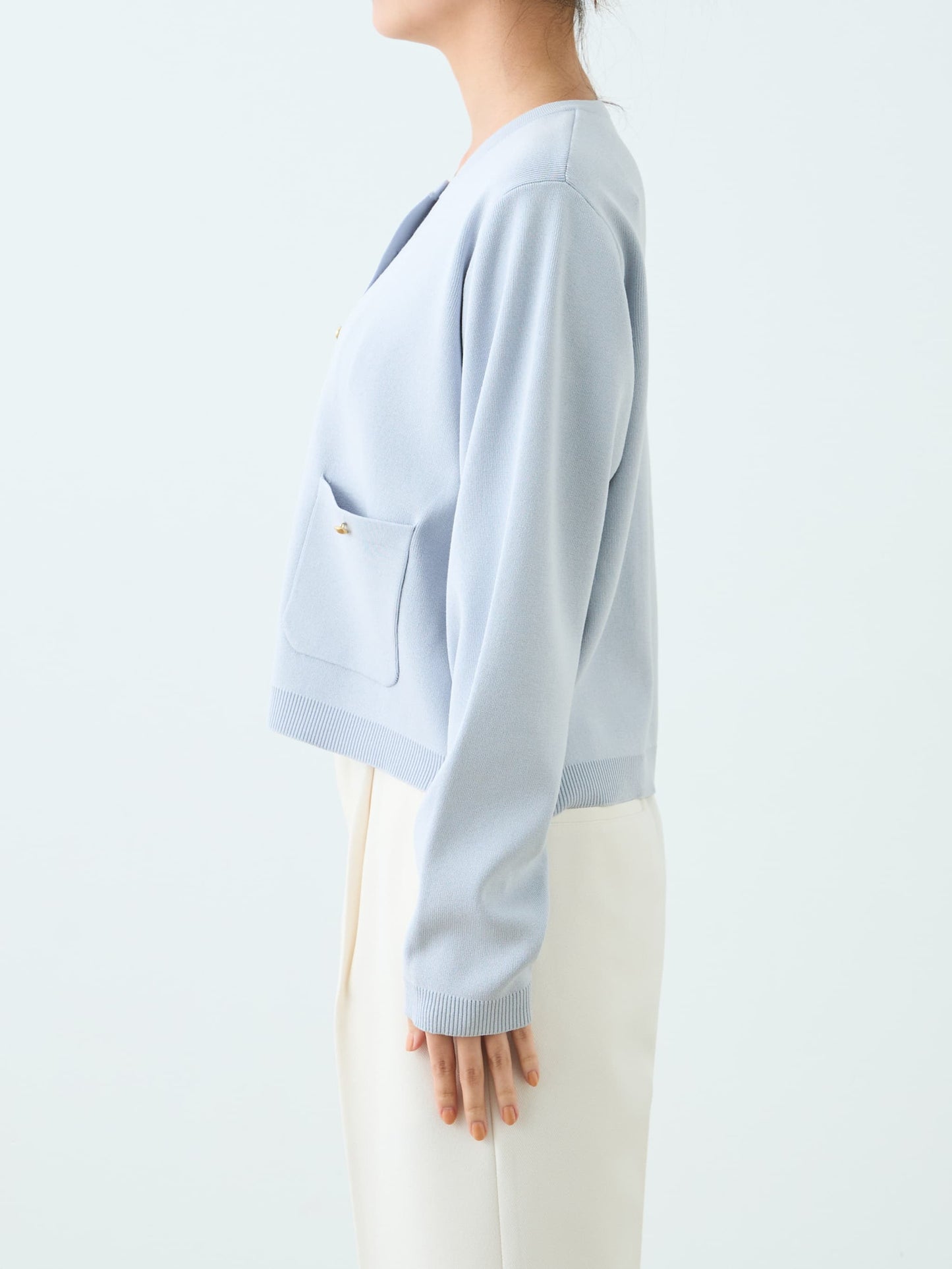 ゴールドボタンニットカーディガン　[通常]