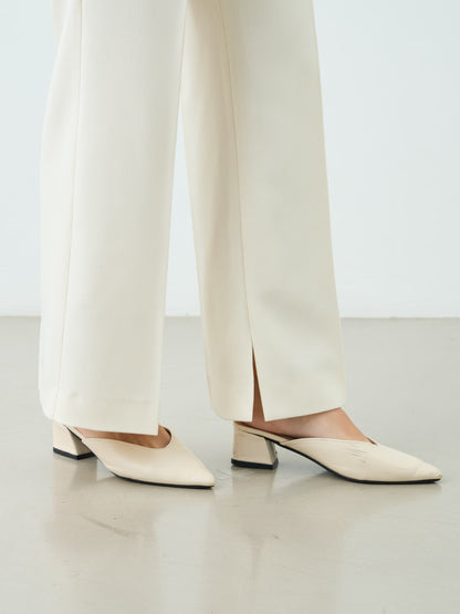 サイドスリットフレアパンツ-short & regular　[通常]