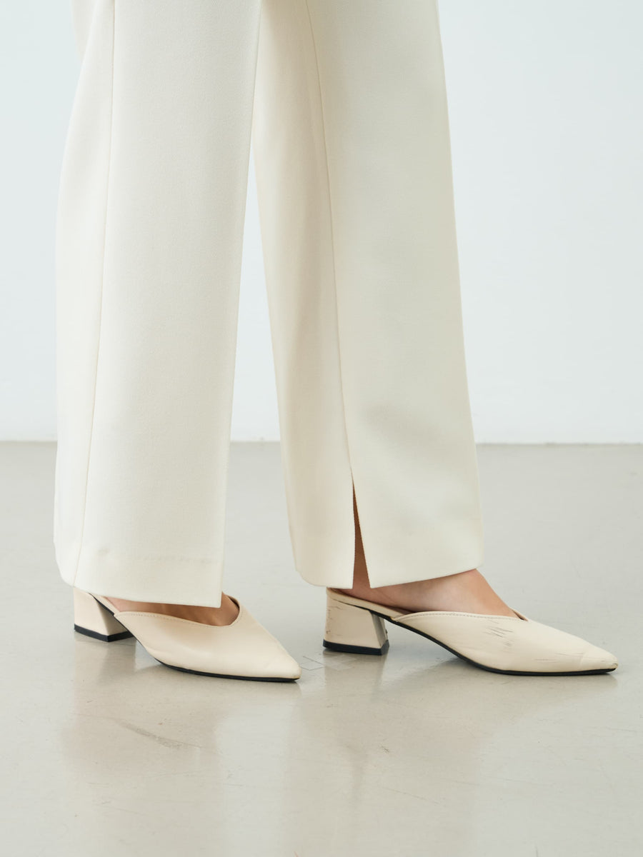 サイドスリットフレアパンツ-short & regular　[通常]