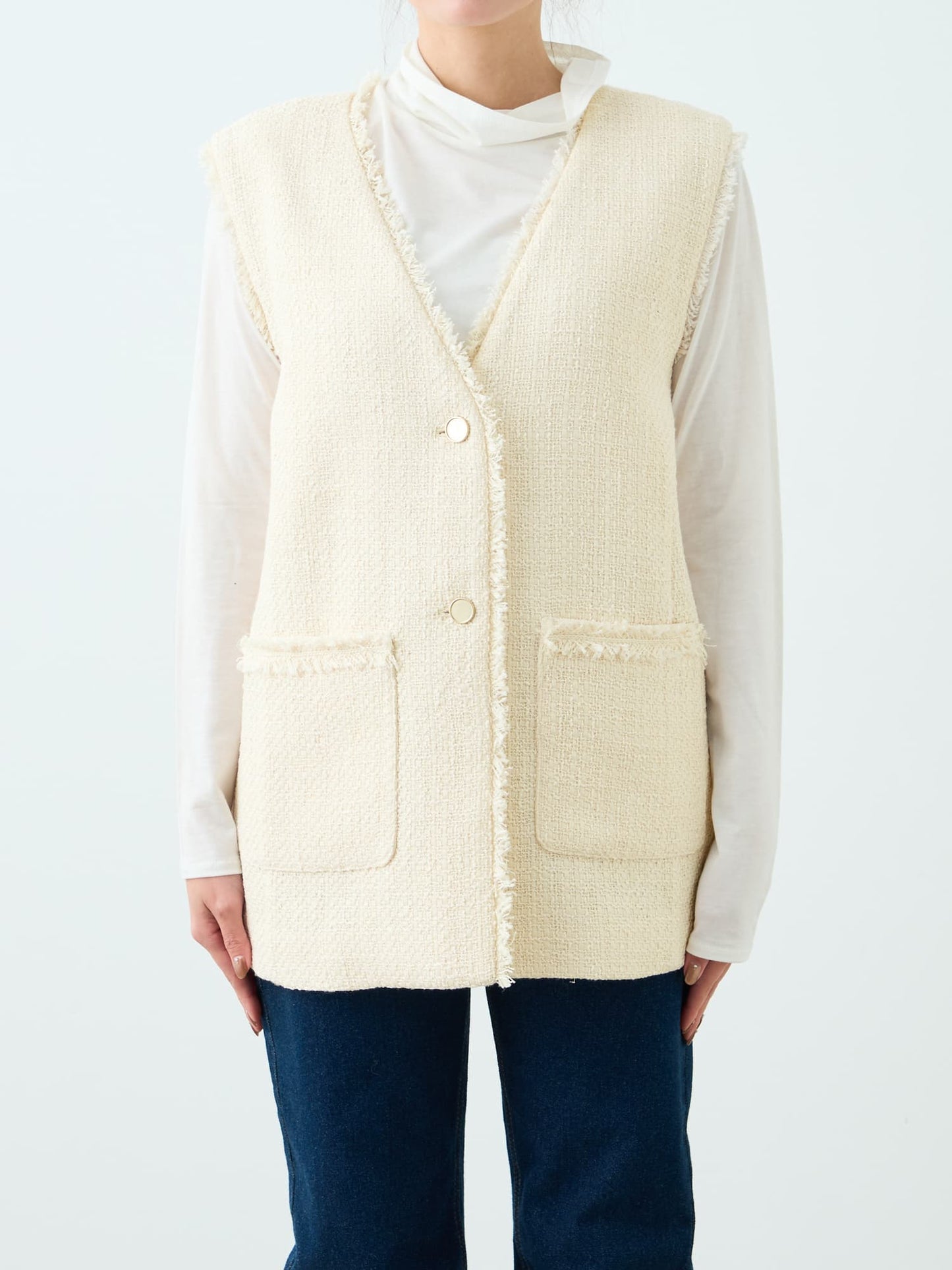 ※こちらが実物のカラーに一番お色味が近くなっております。（アイボリー）<br>149cm | B:77 W:60 H:83 股下:68.5 | ワンサイズ着用