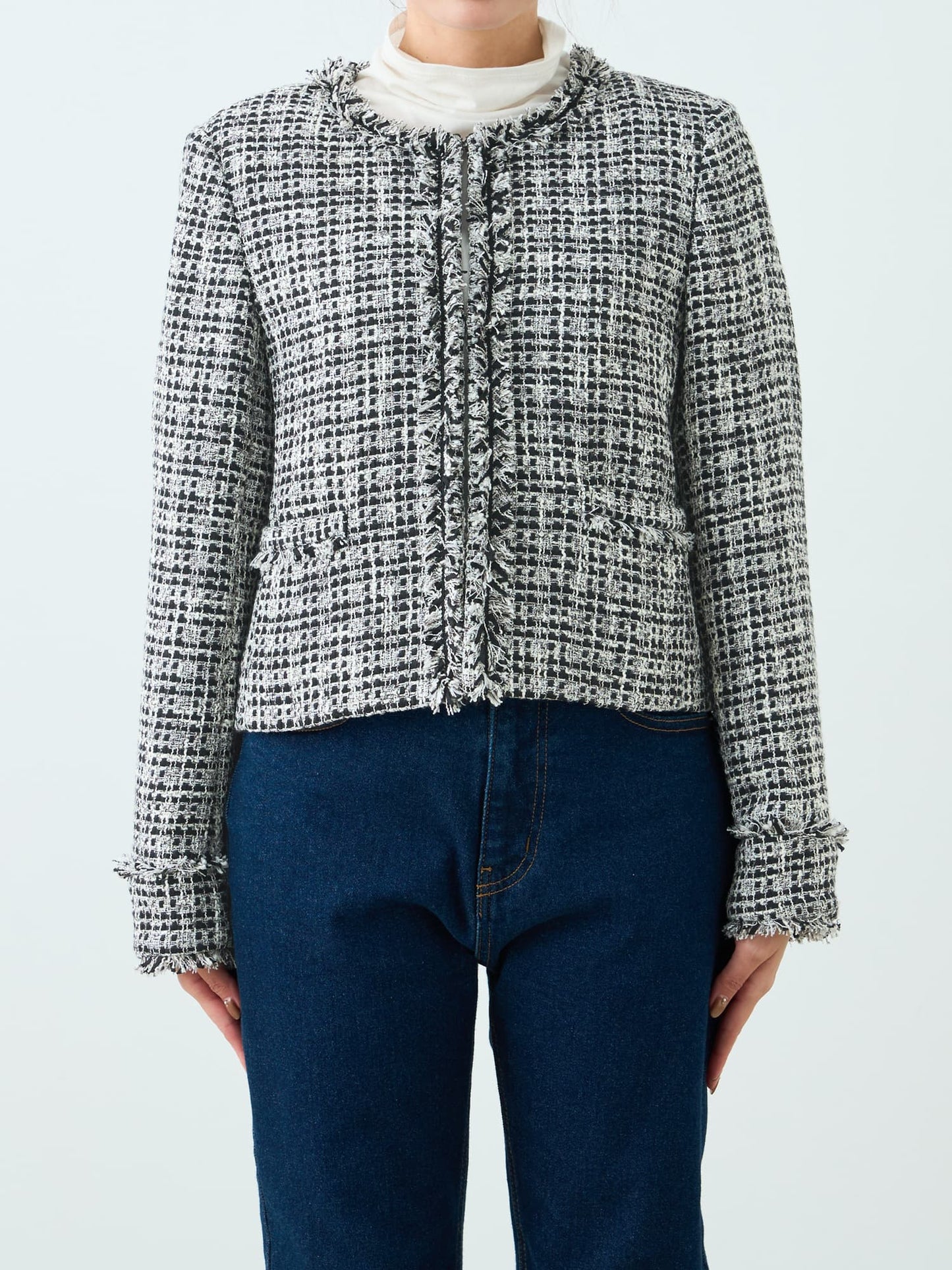 ※こちらが実物のカラーに一番お色味が近くなっております。（ブラックミックス）<br>149cm | B:77 W:60 H:83 股下:68.5 | XS着用