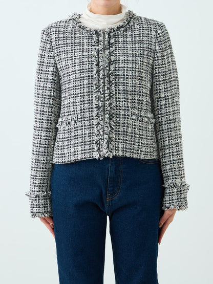 ※こちらが実物のカラーに一番お色味が近くなっております。（ブラックミックス）<br>149cm | B:77 W:60 H:83 股下:68.5 | XS着用