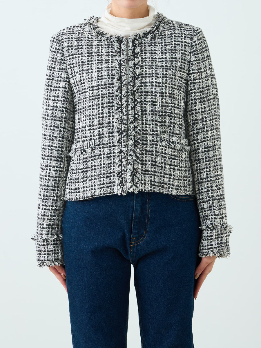 ※こちらが実物のカラーに一番お色味が近くなっております。（ブラックミックス）<br>149cm | B:77 W:60 H:83 股下:68.5 | XS着用