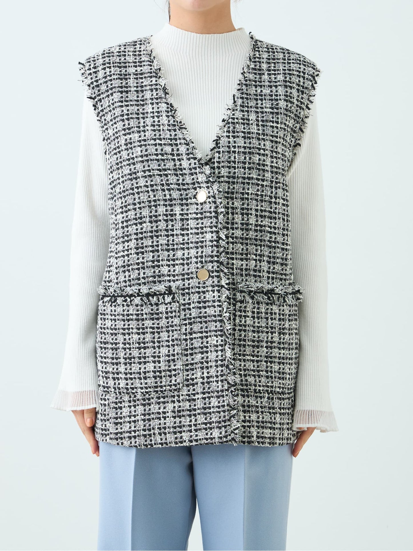 ※こちらが実物のカラーに一番お色味が近くなっております。（ブラックミックス）<br>150cm | B:78 W:56 H:74 股下:69  | ワンサイズ着用