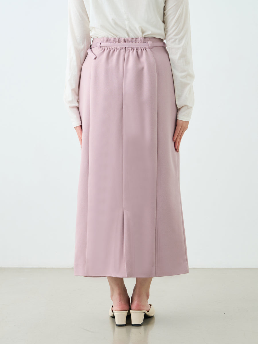 ベルト付きパネルIラインスカート-short & regular　[通常]