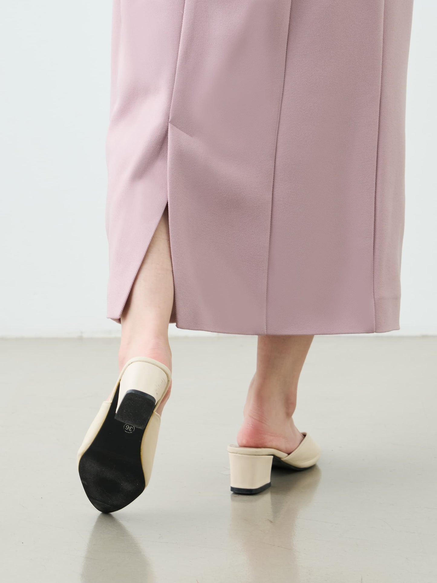 ベルト付きパネルIラインスカート-short & regular　[通常]