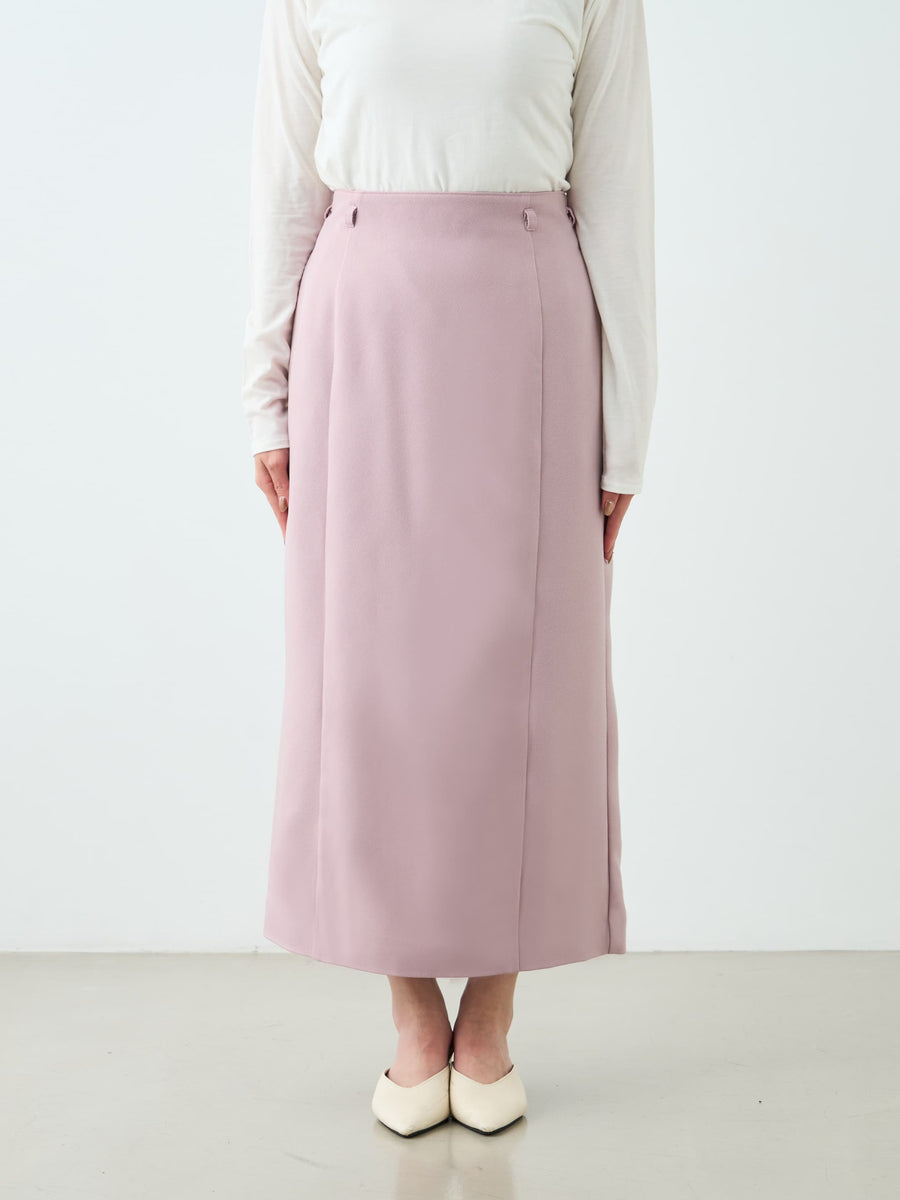 ベルト付きパネルIラインスカート-short & regular　[通常]