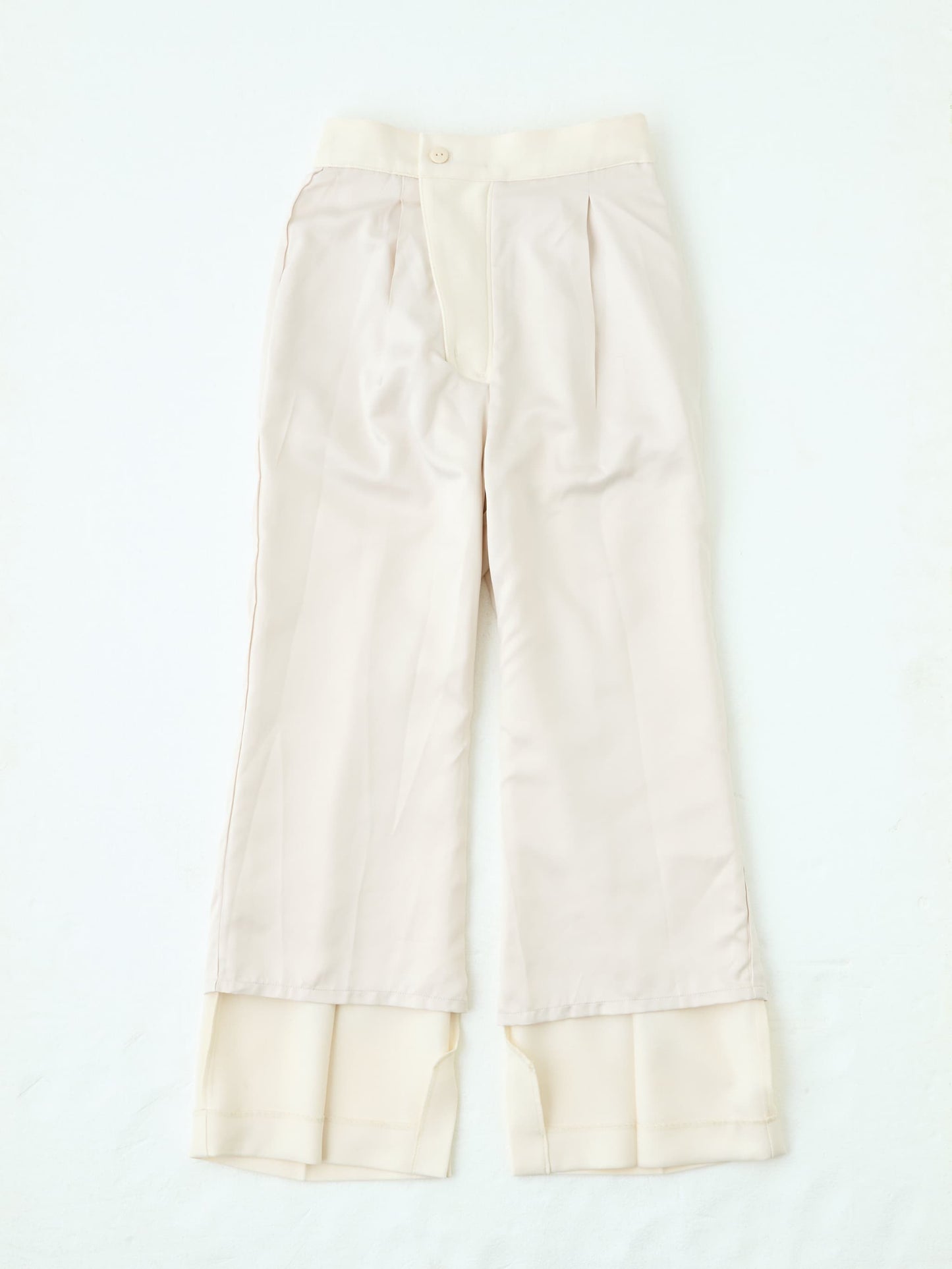 サイドスリットフレアパンツ-short & regular　[通常]