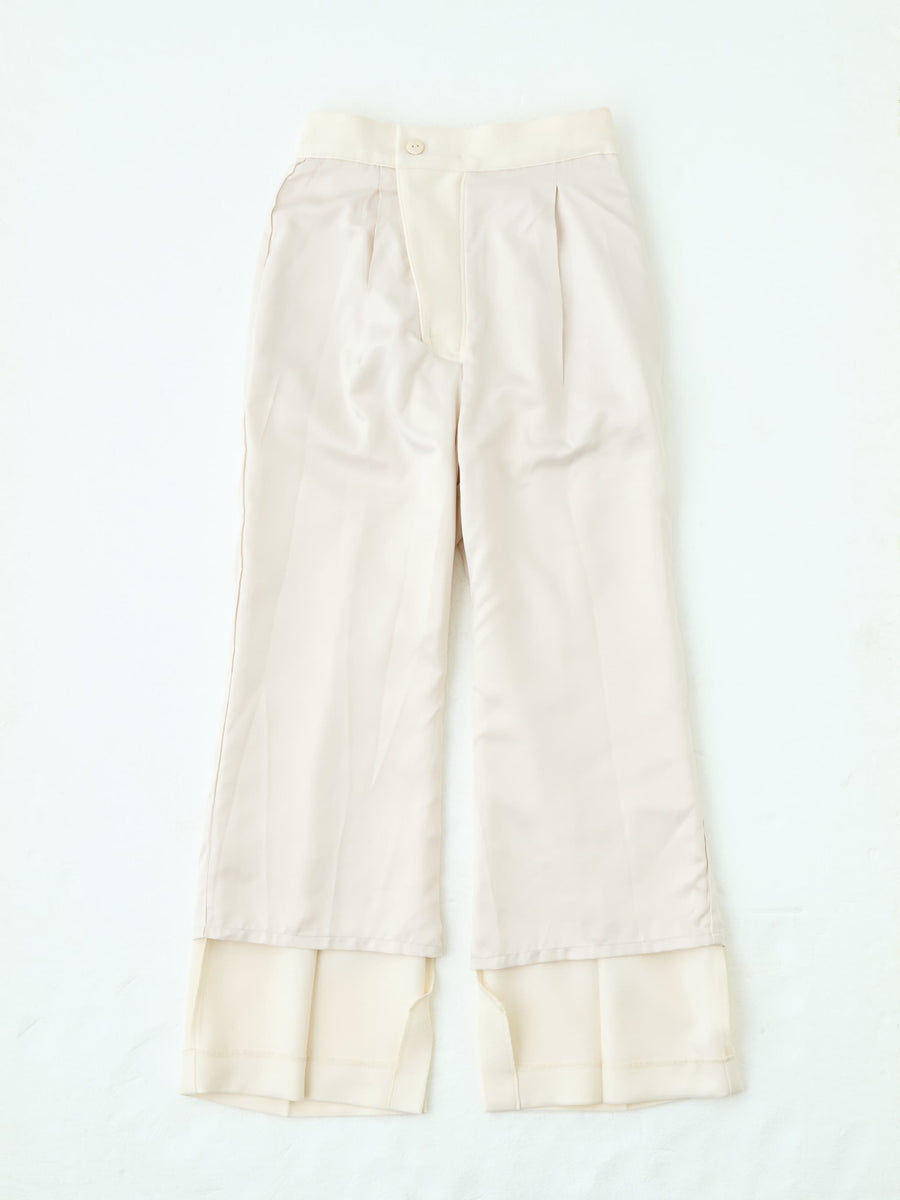 サイドスリットフレアパンツ-short & regular　[通常]