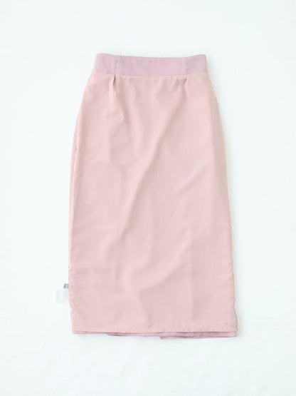 ベルト付きパネルIラインスカート-short & regular　[通常]