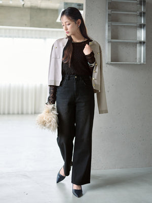 【Healthy DENIM×COHINA】Canelé ストレートデニム-short & regular 　[通常]