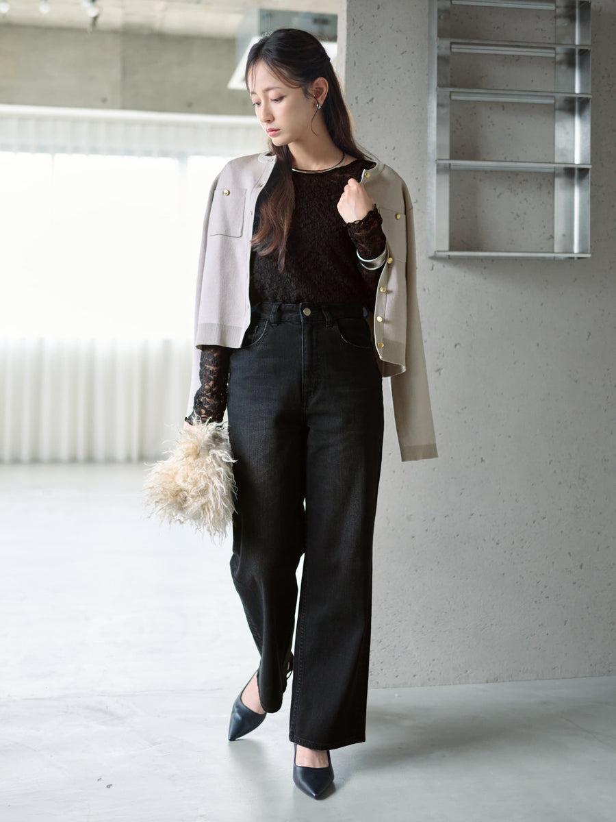 【Healthy DENIM×COHINA】Canelé ストレートデニム-short & regular 　[通常]