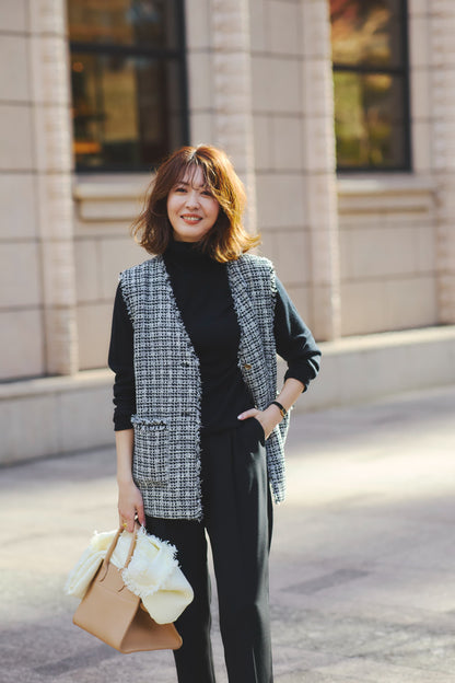 トリアセジョーゼットテーパードパンツ-short & regular　[通常]