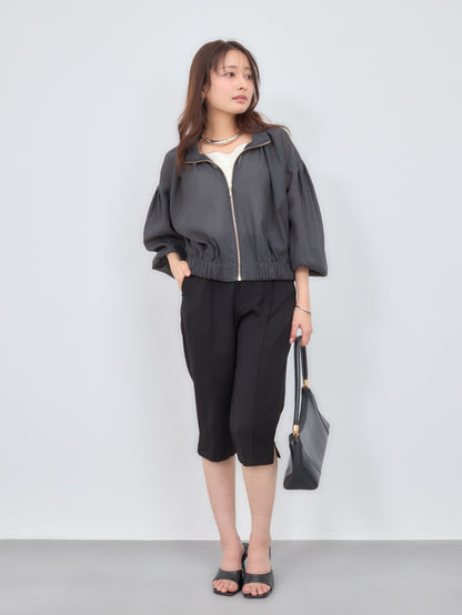 シアーギャザージップブルゾン　[通常]