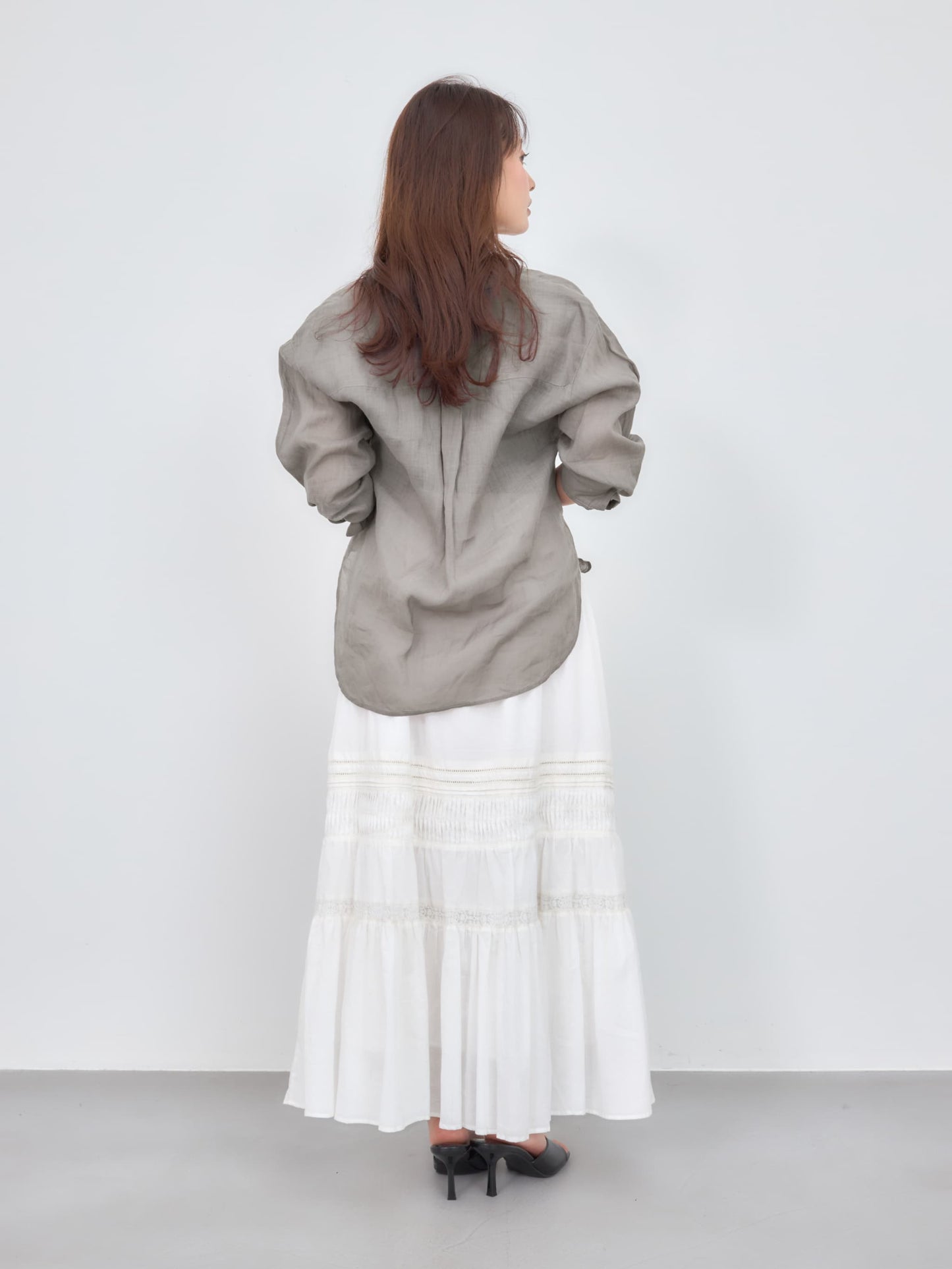 【手洗い可】【Made in India】ピンタックティアードスカート-short & regular　[通常]