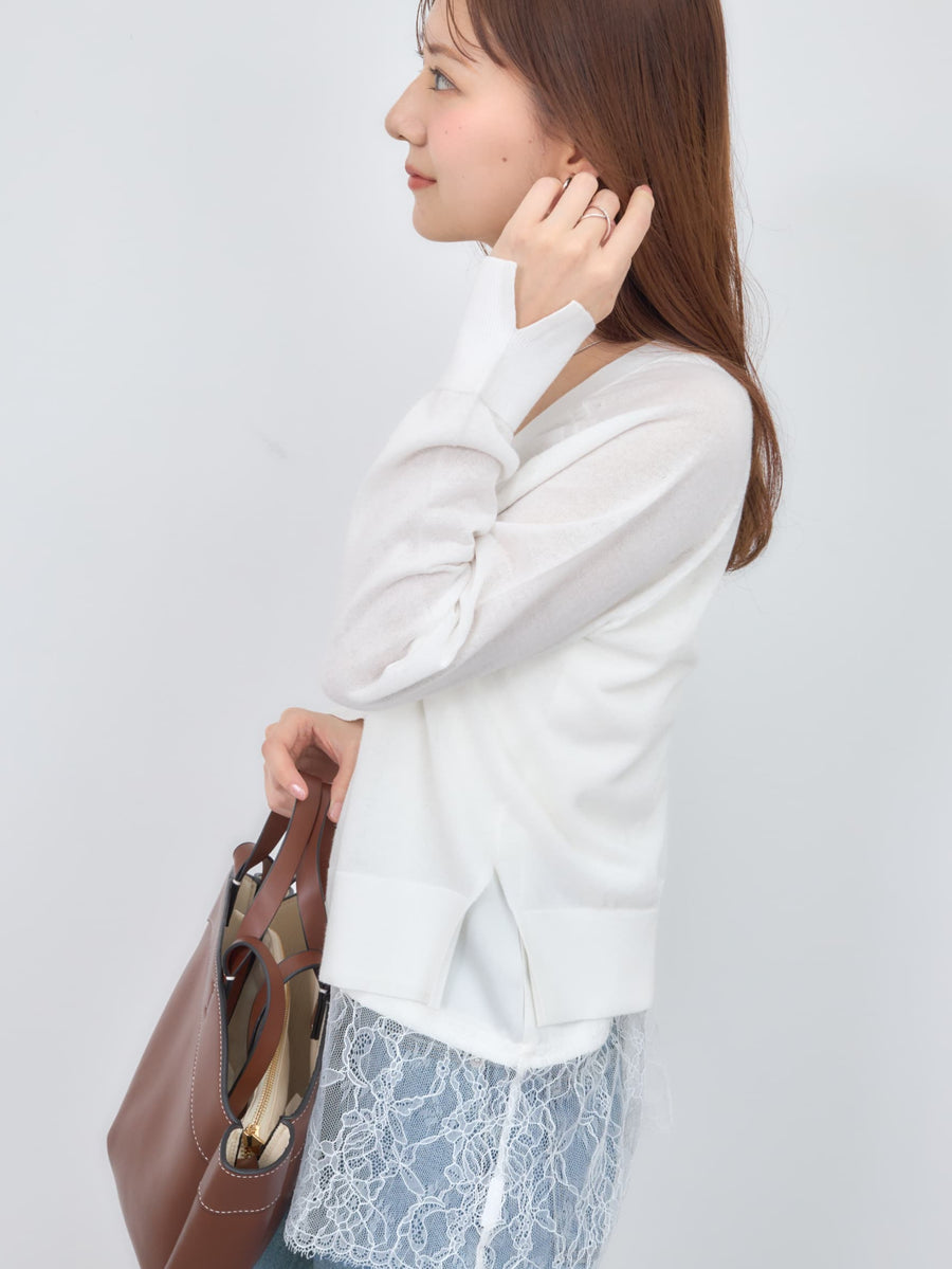 シアーVネックカーディガン　[通常]