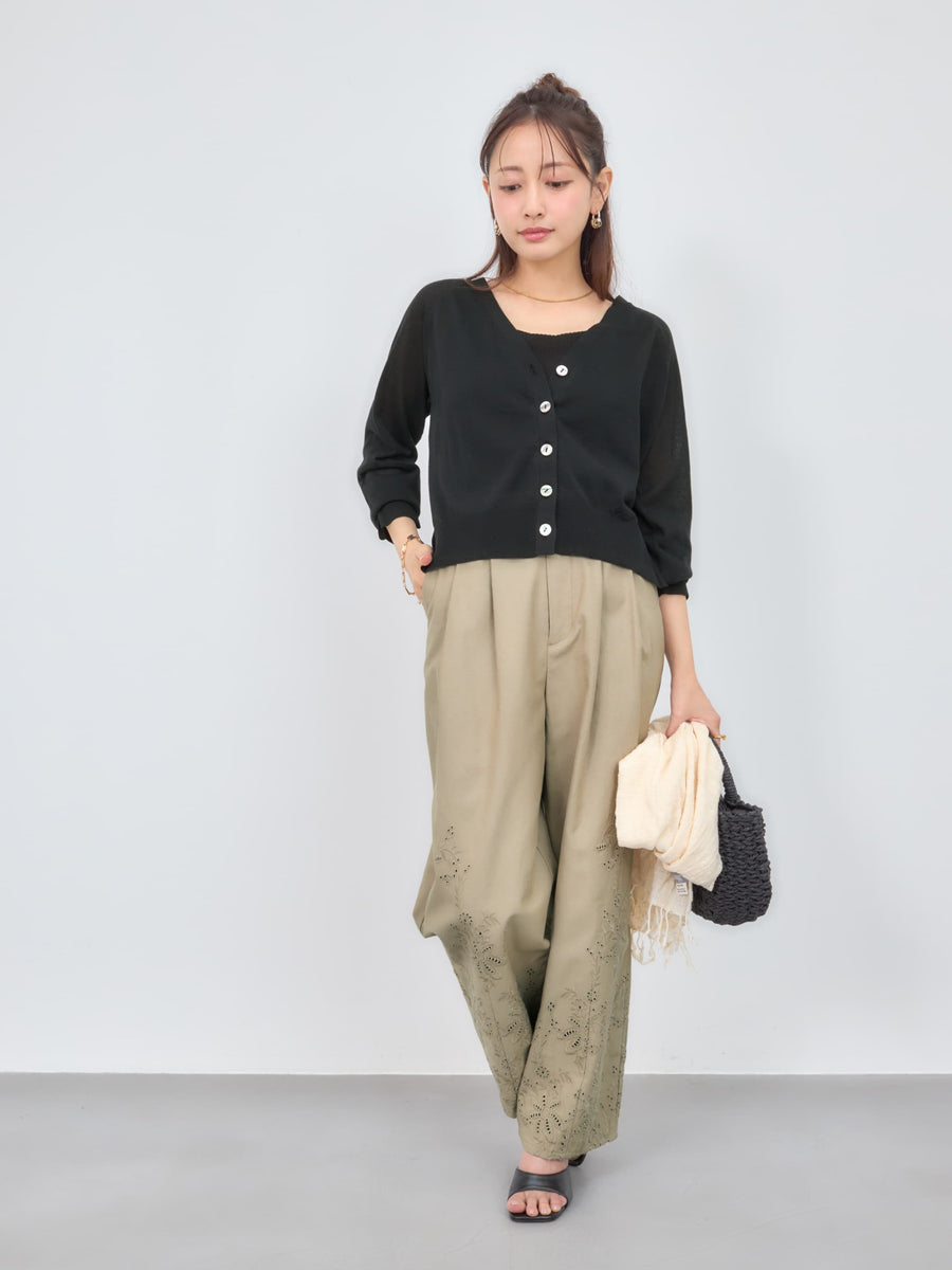 シアーVネックカーディガン　[通常]