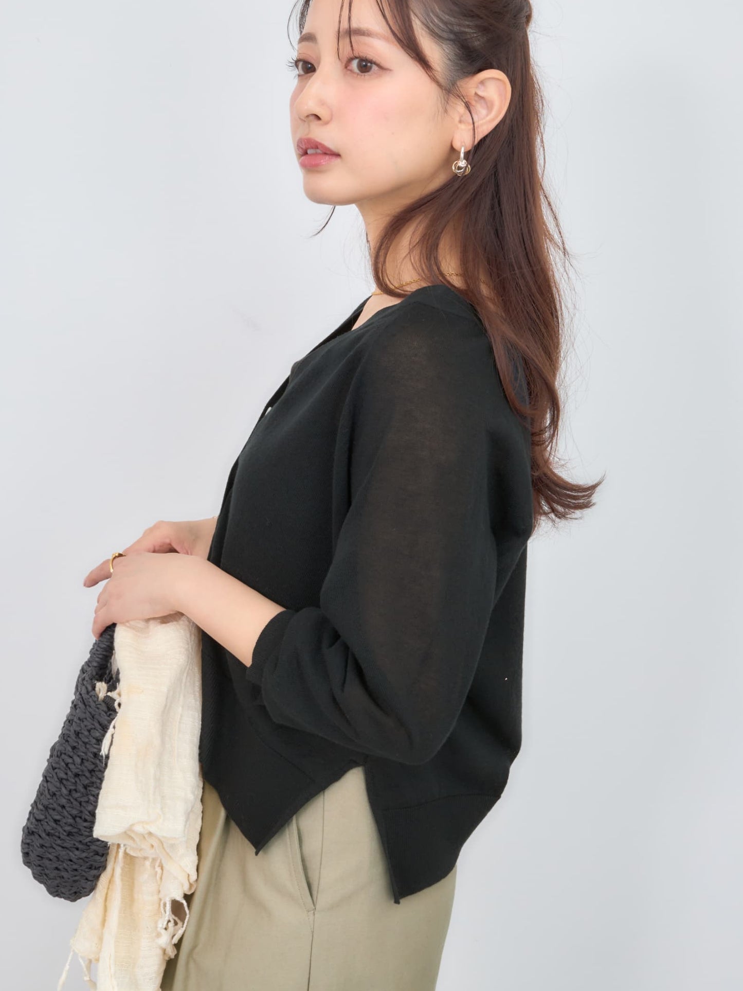 シアーVネックカーディガン　[通常]