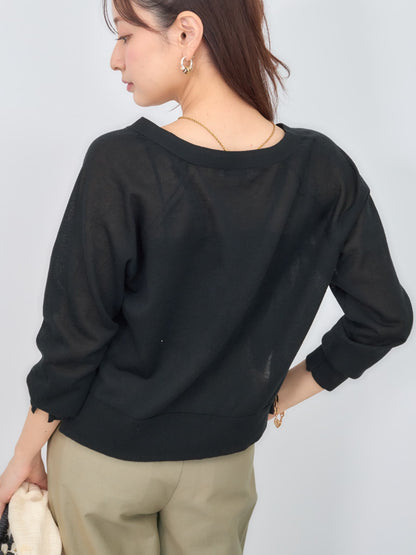 シアーVネックカーディガン　[通常]