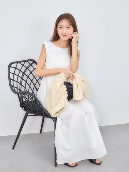 【手洗い可】【Made in India】スモッキングデザインワンピース-short & regular　[通常]