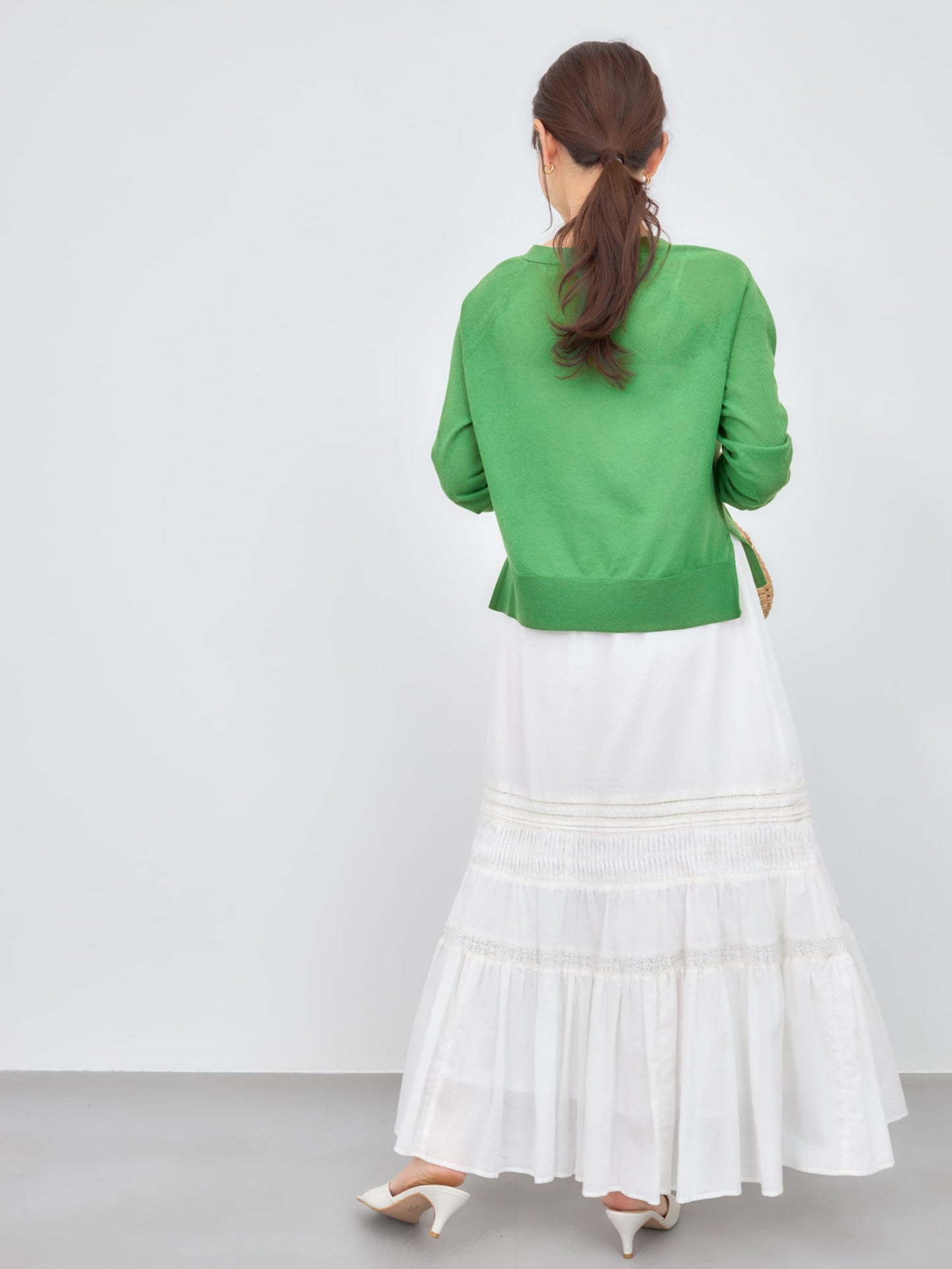 【手洗い可】【Made in India】ピンタックティアードスカート-short & regular　[通常]