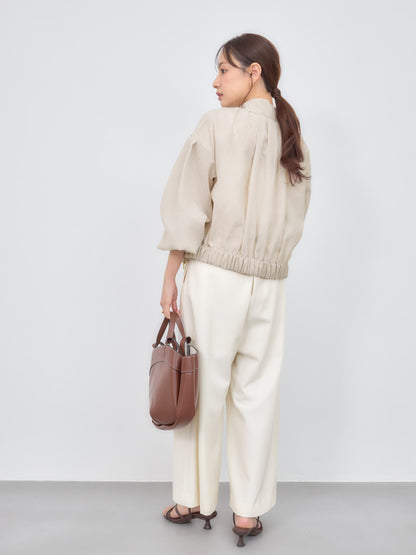 シアーギャザージップブルゾン　[通常]