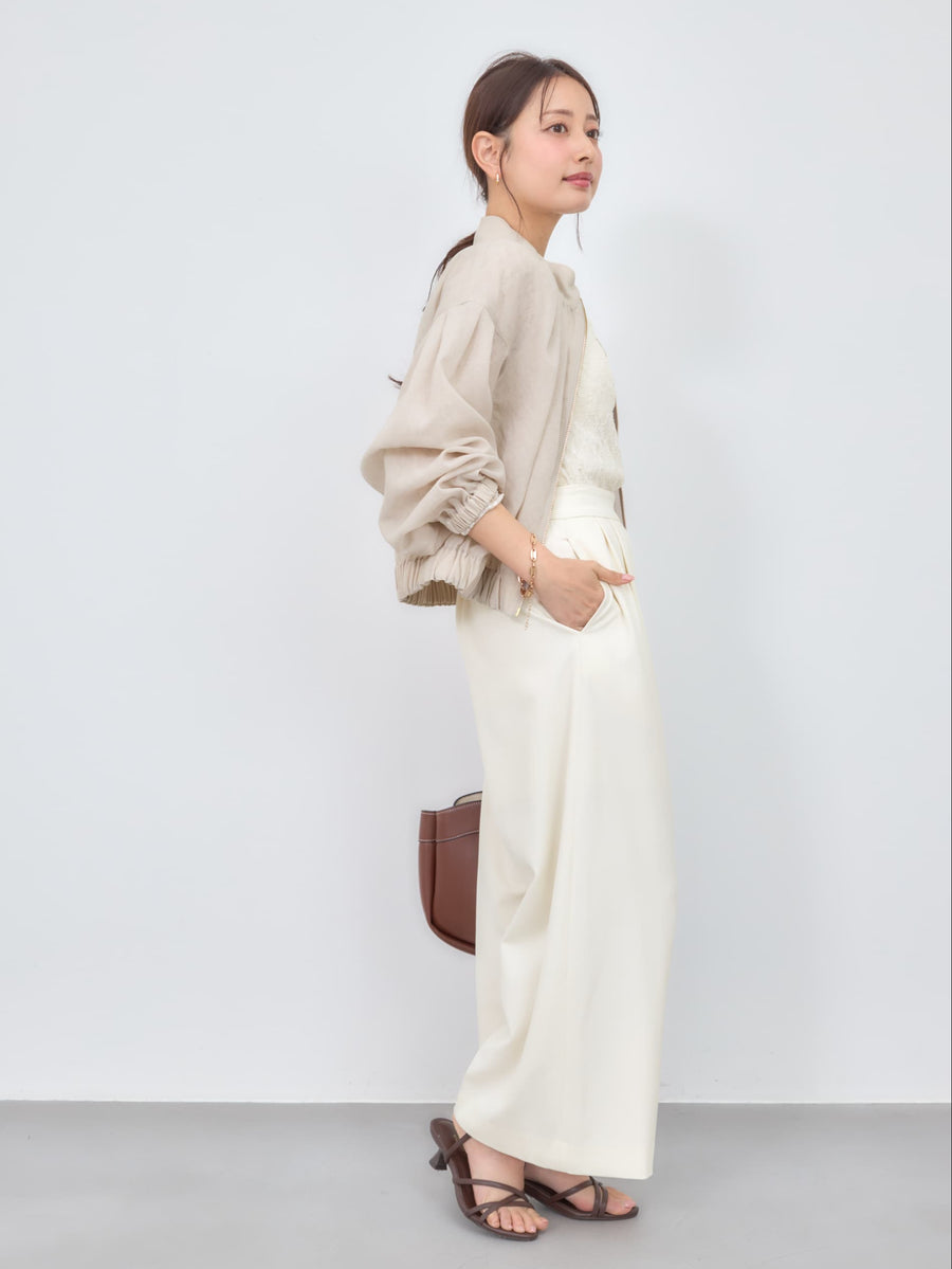 シアーギャザージップブルゾン　[通常]