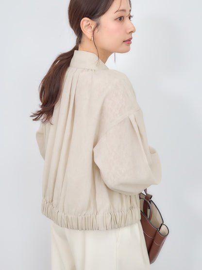 シアーギャザージップブルゾン　[通常]