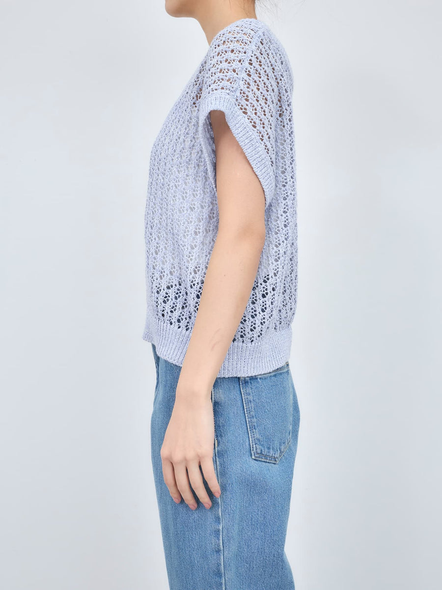 2wayコードヤーンミックス透かしニット　[通常]