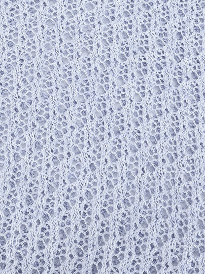 2wayコードヤーンミックス透かしニット　[通常]