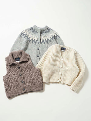 【NEPAL HAND KNIT】パターンミックスカーディガン　[通常]