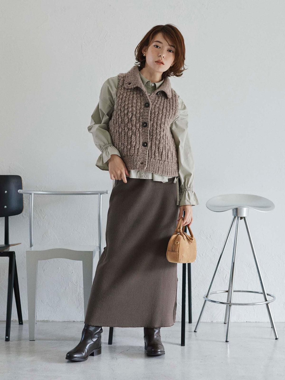 【NEPAL HAND KNIT】ロービングニットベスト　[通常]