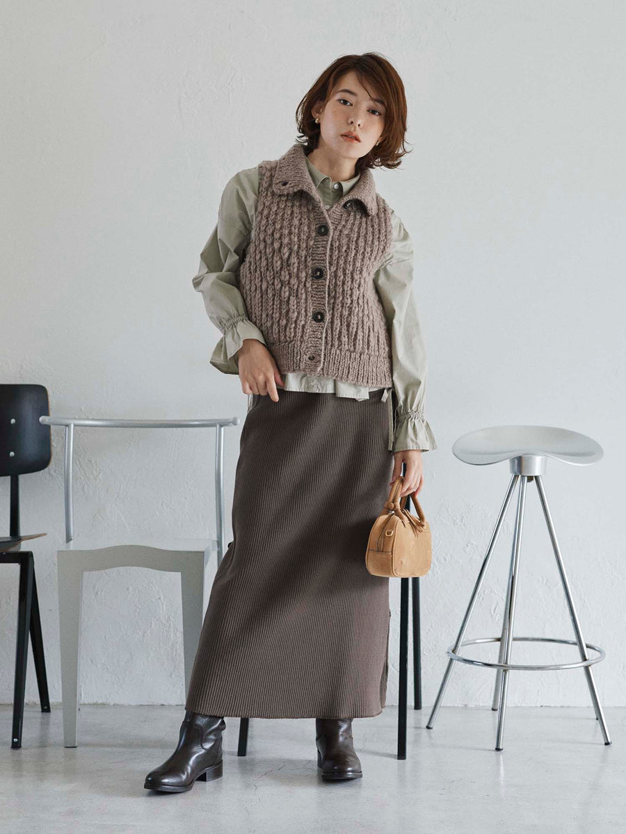 【NEPAL HAND KNIT】ロービングニットベスト　[通常]