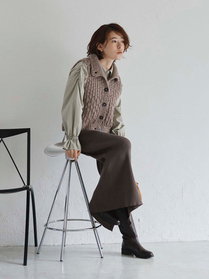 【NEPAL HAND KNIT】ロービングニットベスト　[通常]