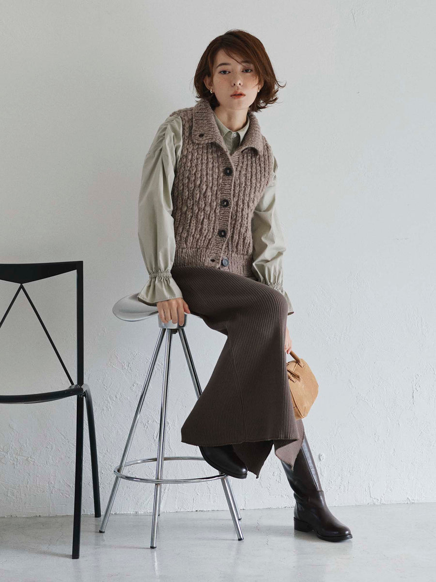 【NEPAL HAND KNIT】ロービングニットベスト　[通常]