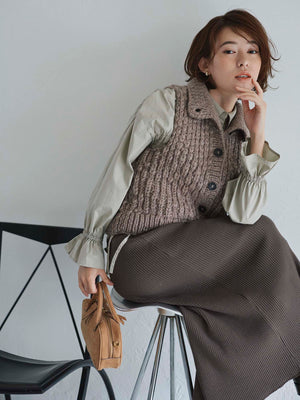 【NEPAL HAND KNIT】ロービングニットベスト　[通常]