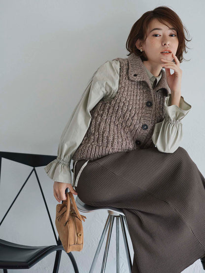 【NEPAL HAND KNIT】ロービングニットベスト　[通常]