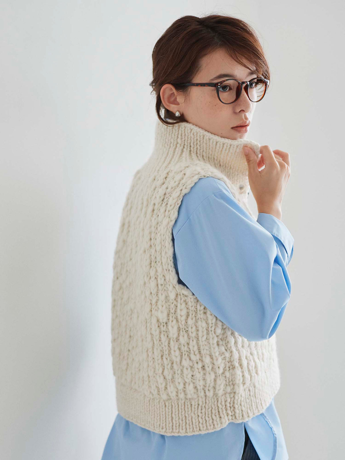 【NEPAL HAND KNIT】ロービングニットベスト　[通常]