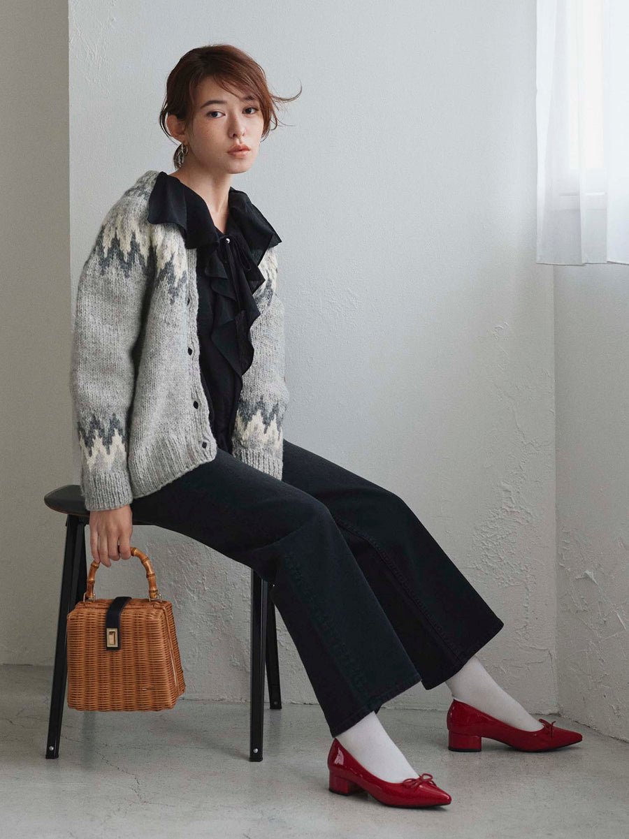 【NEPAL HAND KNIT】求心柄カーディガン　[通常]