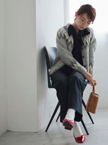 【NEPAL HAND KNIT】求心柄カーディガン　[通常]