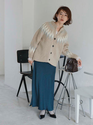 【NEPAL HAND KNIT】求心柄カーディガン　[通常]