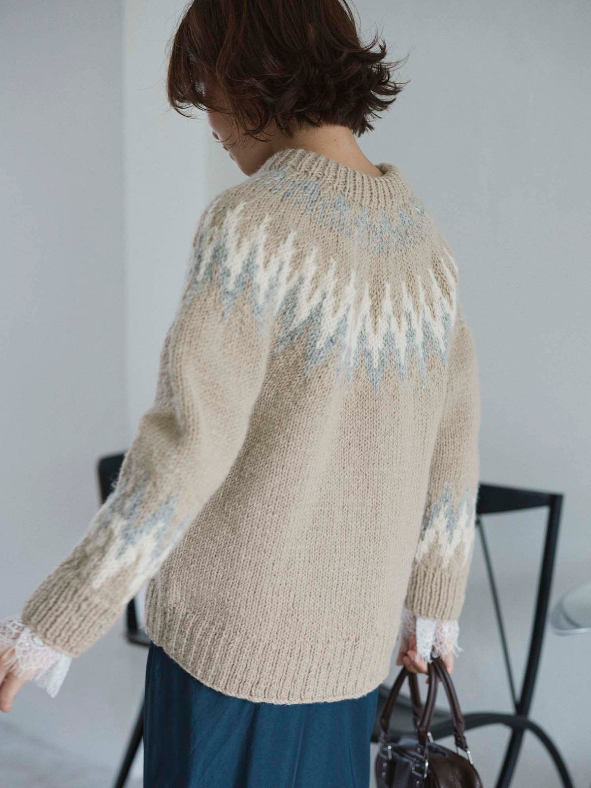 【NEPAL HAND KNIT】求心柄カーディガン　[通常]